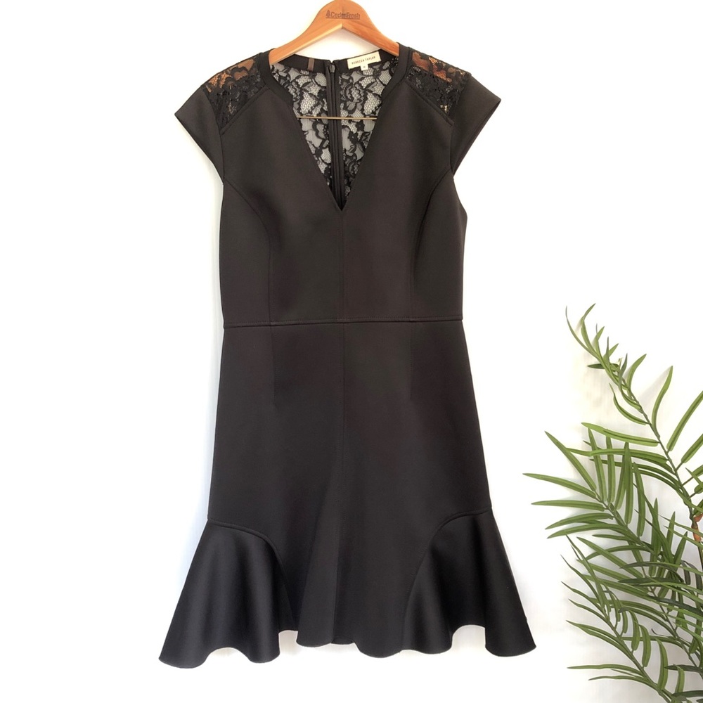 Rebecca Taylor Little Black Fit Flare Dress